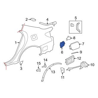 New OEM Quarter Panel Reinforcement Bracket Fits, 2013-2017 Lexus LS - Part # 6171750010