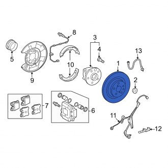 New OEM Rear Disc Brake Rotor Fits, 2007-2009, 2012-2017 Lexus LS - Part # 4243150090