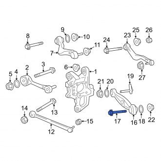 New OEM Alignment Camber Adjusting Eccentric Bolt Fits, 2008-2017 Lexus LS - Part # 4870950050