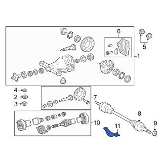 New OEM Drive Shaft Center Support Fits, 2013-2017 Lexus LS - Part # 3711750020