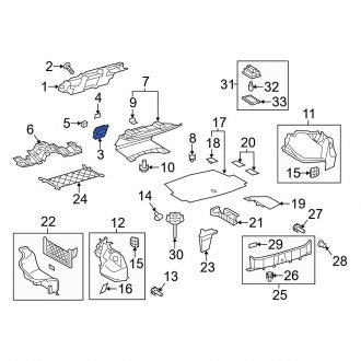 New OEM Genuine Lexus, Rear Trunk Floor Access Cover - Part # 5556550050B0