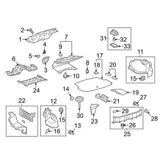 New OEM Genuine Lexus, Rear Trunk Floor Access Cover - Part # 5556550050A2