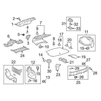 New OEM Genuine Lexus, Rear Trunk Floor Access Cover - Part # 5556550050C0