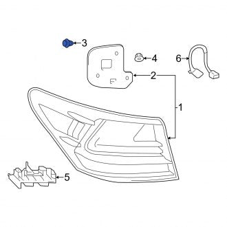 New OEM Deck Lid Finish Panel Clip Fits, 2013-2020 Lexus GS - Part # 8149650010