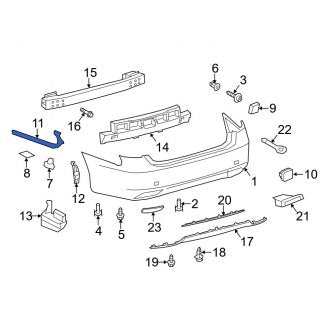 New OEM Rear Right Bumper Cover Support Rail Fits, 2013-2017 Lexus LS - Part # 5215550070