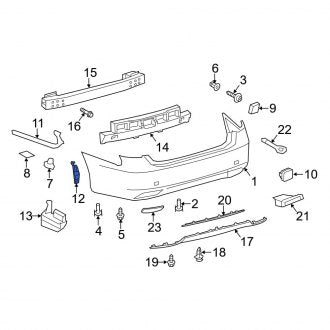 New OEM Rear Right Upper Bumper Cover Bracket Fits, 2013-2017 Lexus LS - Part # 5256750040