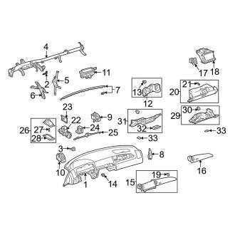 New OEM Genuine Lexus, Instrument Panel Mounting Bracket - Part # 5534924020