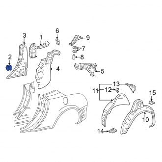 New OEM Right Lower Body B-Pillar Reinforcement Fits, 2002-2010 Lexus SC - Part # 6132324030