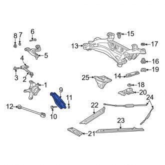 New OEM Rear Left Lower Suspension Control Arm Fits, 1998-2005 Lexus GS - Part # 4874030080