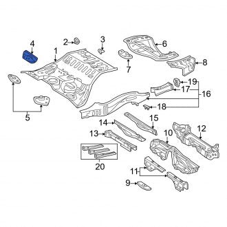 New OEM Left Seat Belt Reinforcement Fits, 2002-2010 Lexus SC - Part # 5780624900