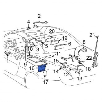 New OEM Mobile Phone Control Module Bracket Fits, 2004 Lexus SC - Part # 8672924090