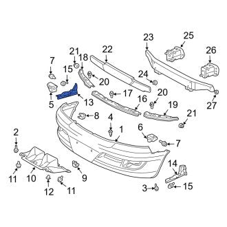 New OEM Front Right Bumper Cover Bracket Fits, 2003-2009 Lexus GX - Part # 5327160010