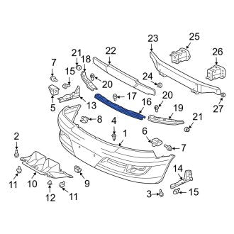 New OEM Front Center Bumper Cover Support Rail Fits, 2007-2009 Lexus GX - Part # 5202960020