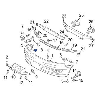 New OEM Bumper Cover Retainer Fits, 2006-2007 Lexus GS - Part # 5387958010