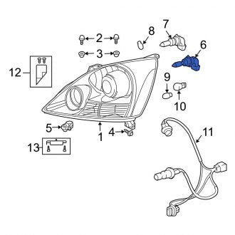 New OEM Front Headlight Bulb Fits, 2005-2006, 2010-2015 Lexus ES - Part # 9098113075