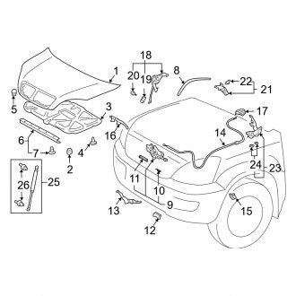 New OEM Genuine Lexus, Front Hood Pop Up Spring - Part # 9050620065