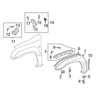 New OEM Genuine Lexus, Front Fender Molding Retainer - Part # 7587560020