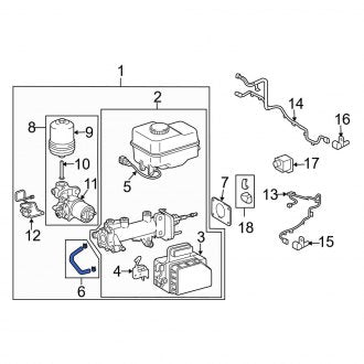 New OEM Front Brake Hydraulic Hose Fits, 2005-2009 Lexus GX - Part # 9094702F20