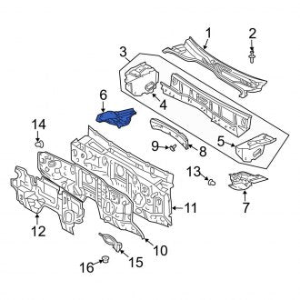 New OEM Right Cowl Side Panel Bracket Fits, 2003-2009 Lexus GX - Part # 5571560030