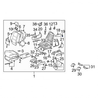 New OEM Genuine Lexus, Front Right Seat Armrest Cap - Part # 7284860010A1