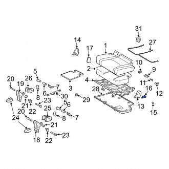 New OEM Center Left Seat Back Recliner Adjustment Handle Fits, 2003-2009 Lexus GX - Part # 7252660060B0