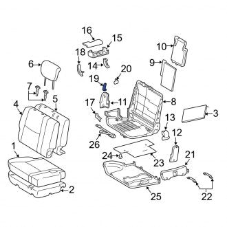 New OEM Center Right Seat Back Recliner Adjustment Handle Fits, 2003-2009 Lexus GX - Part # 7252560090B0