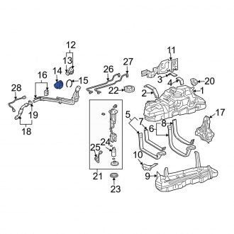 New OEM Fuel Filler Housing Fits, 2003-2009 Lexus GX - Part # 7729160100
