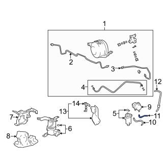 New OEM Rear Air Suspension Compressor Line Fits, 2003-2009 Lexus GX - Part # 4898260050