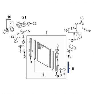 New OEM Genuine Lexus, Left Radiator Air Seal - Part # 1656131080