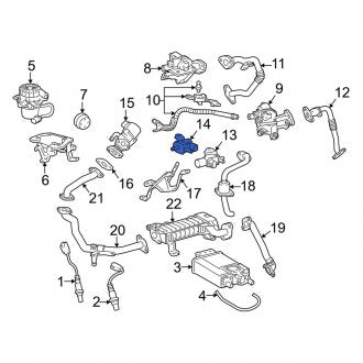 New OEM Rear Exhaust Gas Recirculation Fits, 2007-2009 Lexus ES - Part # 258600S020