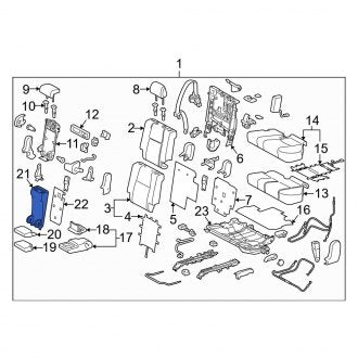 New OEM Center Seat Armrest Cover Fits, 2010-2013 Lexus GX - Part # 7287860090A2