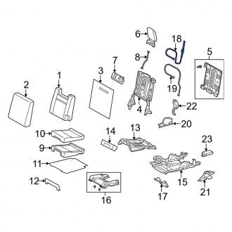 New OEM Rear Right Folding Seat Latch Release Handle Fits, 2010-2023 Lexus GX - Part # 72690600610