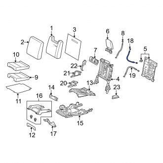 New OEM Rear Left Folding Seat Latch Release Handle Fits, 2014-2023 Lexus GX - Part # 72690600710