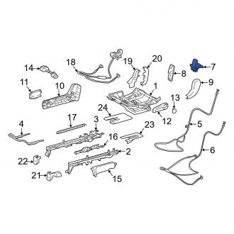 New OEM Center Seat Back Lock Fits, 2017-2023 Lexus GX - Part # 7205760130A1