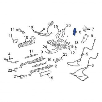 New OEM Center Seat Back Lock Fits, 2017-2023 Lexus GX - Part # 720576013000