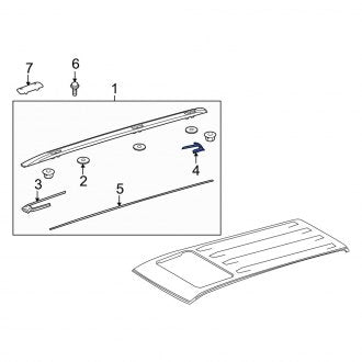 New OEM Genuine Lexus, Rear Right Roof Luggage Carrier Side Rail Insulator - Part # 6348860130