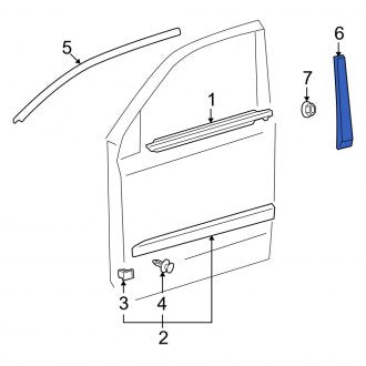 New OEM Front Left Door Applique Fits, 2010-2019 Lexus GX - Part # 7575660050