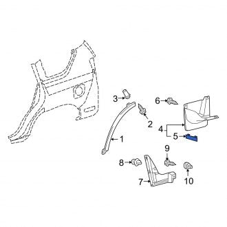 New OEM Genuine Lexus, Left Mud Guard Brace - Part # 7664860040