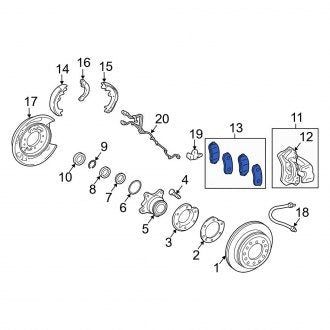 New OEM Rear Disc Brake Pad Set Fits, 2010-2023 Lexus GX - Part # 446660140