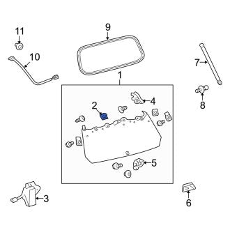 New OEM Genuine Lexus, Left Back Glass Spacer - Part # 6481960050