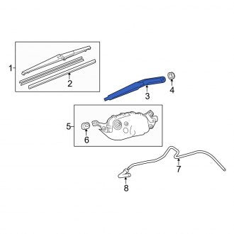 New OEM Back Glass Wiper Arm Fits, 2010-2023 Lexus GX - Part # 8524160151