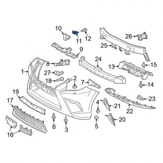 New OEM Genuine Lexus, Bumper Cover Support Rail Clip - Part # 5252660040