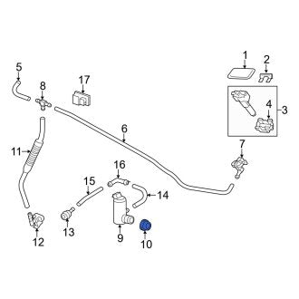 New OEM Windshield Washer Pump Grommet Fits, 1997-2006, 2019-2024 Lexus ES - Part # 9006832002