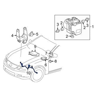 New OEM Rear Right ABS Wheel Speed Sensor Wiring Harness Fits, 2006-2011 Lexus GS - Part # 8951622020