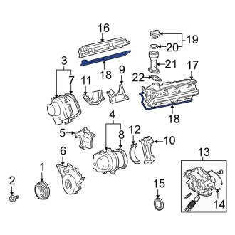 New OEM Left Engine Valve Cover Gasket Fits, 1998-2007 Lexus GS - Part # 1121450011