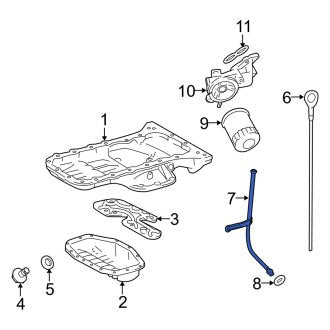 New OEM Engine Oil Dipstick Tube Fits, 2006-2007 Lexus GS - Part # 1145250170