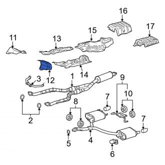 New OEM Left Exhaust Manifold Heat Shield Fits, 2006-2011 Lexus GS - Part # 5815630080