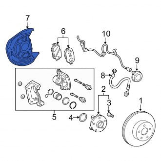 New OEM Front Right Brake Dust Shield Fits, 2007-2011, 2013-2020 Lexus GS - Part # 4778130240