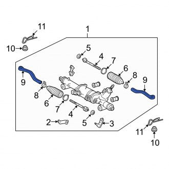 New OEM Left Outer Steering Tie Rod End Fits, 2006-2011 Lexus GS - Part # 4546430060
