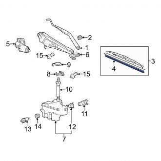 New OEM Genuine Lexus, Right Windshield Wiper Blade Refill - Part # 85213YZZC2TM